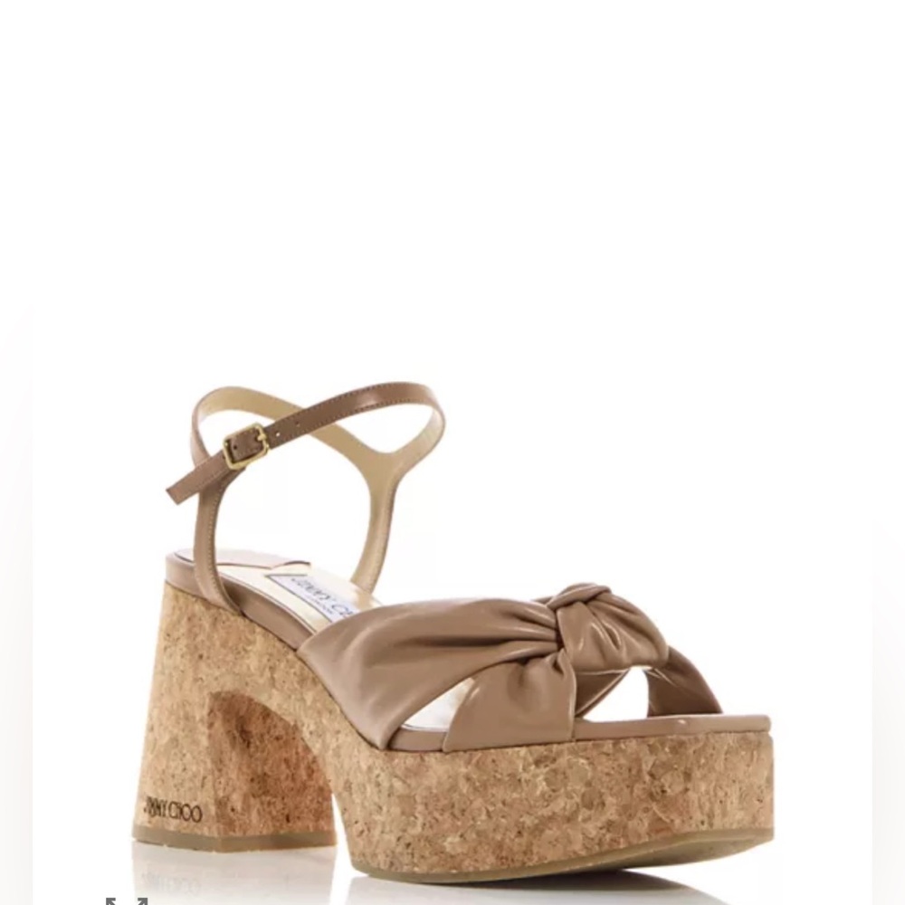 Jimmy Choo Heloise95 in “Ballet Pink” cork Platform Sandals.NIBox Size 36.5